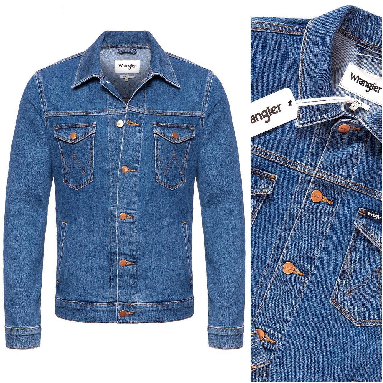 

Wrangler Regular Męska Kurtka Jeansowa Prosta M