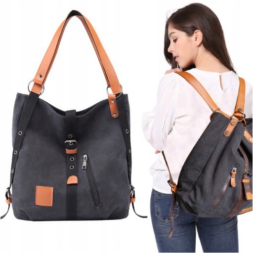 PLECAK TOREBKA NA RAMIĘ 2W1 SZKOLNY POJEMNY TORBA Płeć kobieta