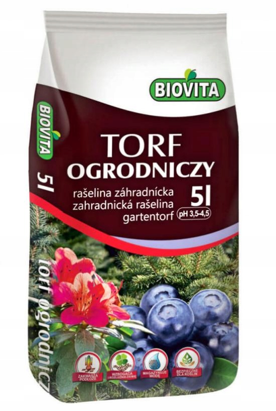 

Ziemia torf ogrodniczy kwaśny 5l borówki iglaki