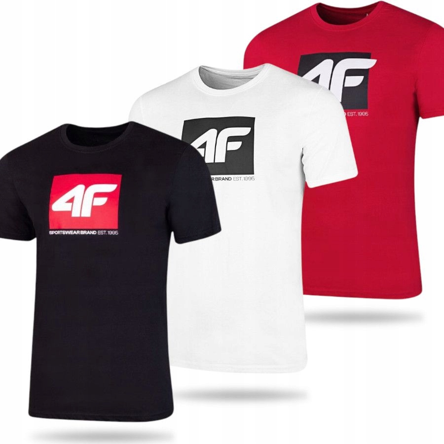 ZESTAW KOSZULKA MĘSKA SPORTOWA 4F T-SHIRT BLUZKA NA CO DZIEŃ