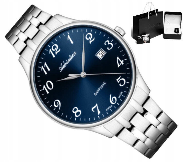 Pánské Klasické Čitelné Švýcarské Ocelové Hodinky Adriatica A1300.5125Q