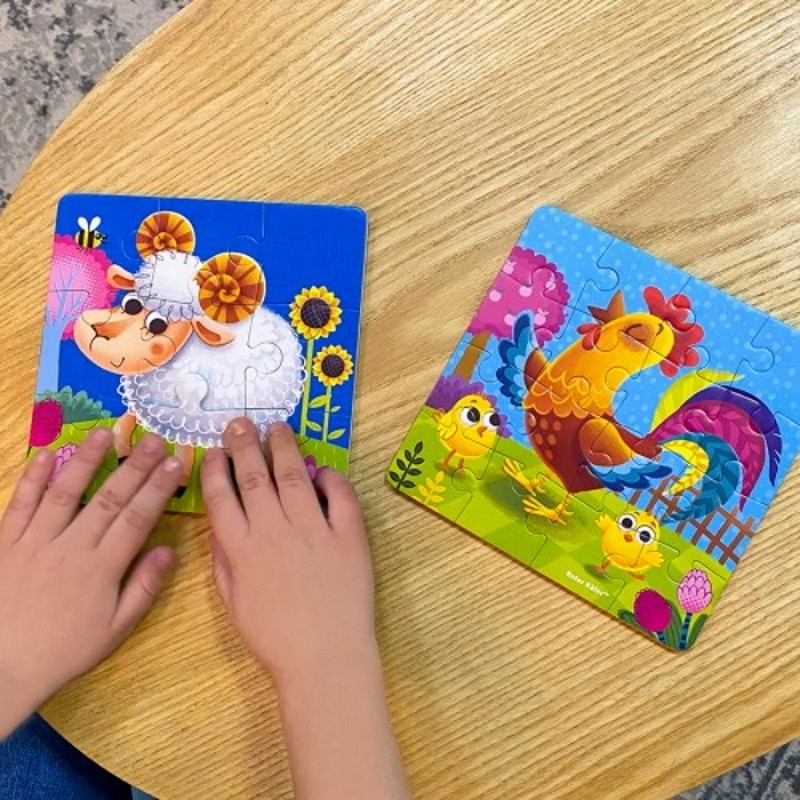 MIĘKKIE PUZZLE PIANKOWE 2W1 OWCA KOGUT ROTER KAFER Marka Roter Kafer