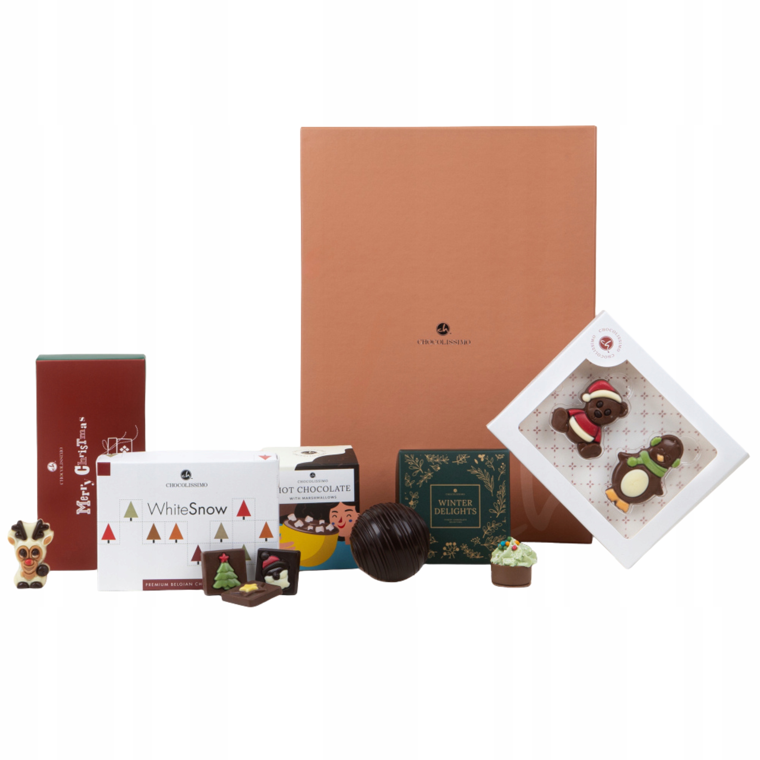 Levně Vánoční sladkosti z Belgické čokolády Set Vánoce Dárek 265 g
