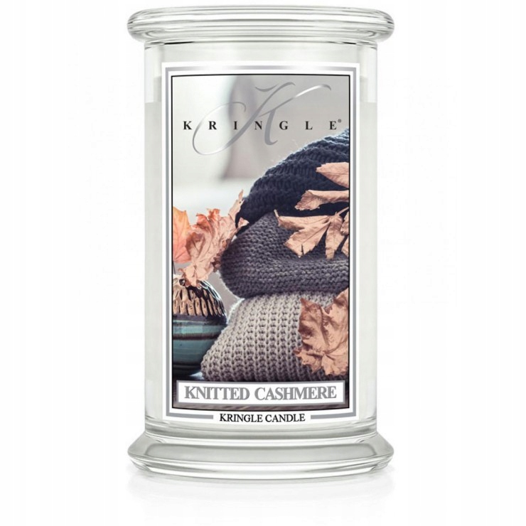 Knitted Cashmere – Kringle Candle – velká svíčka se dvěma knoty (624 g)
