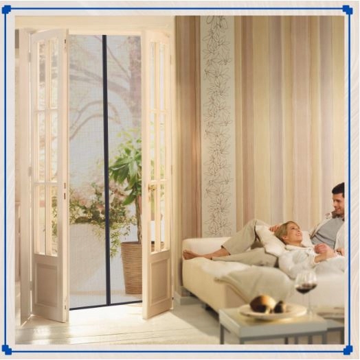 MOSKITIERA MAGNETYCZNA NA DRZWI SIATKA NA MAGNES 210x100cm Wysokość 210 cm