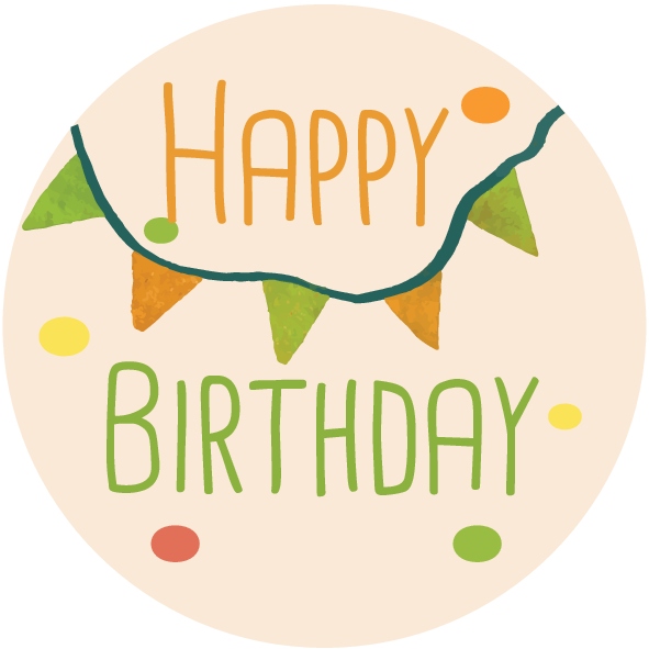 

Naklejki happy birthday ozdobne 10 sztuk Eko