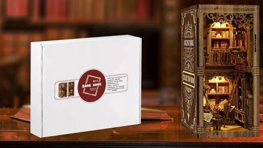 Book nook 3D dėlionė „miniatiūrinis knygų kampelis“ su LED apšvietimu modelis 319 nuotrauka 9