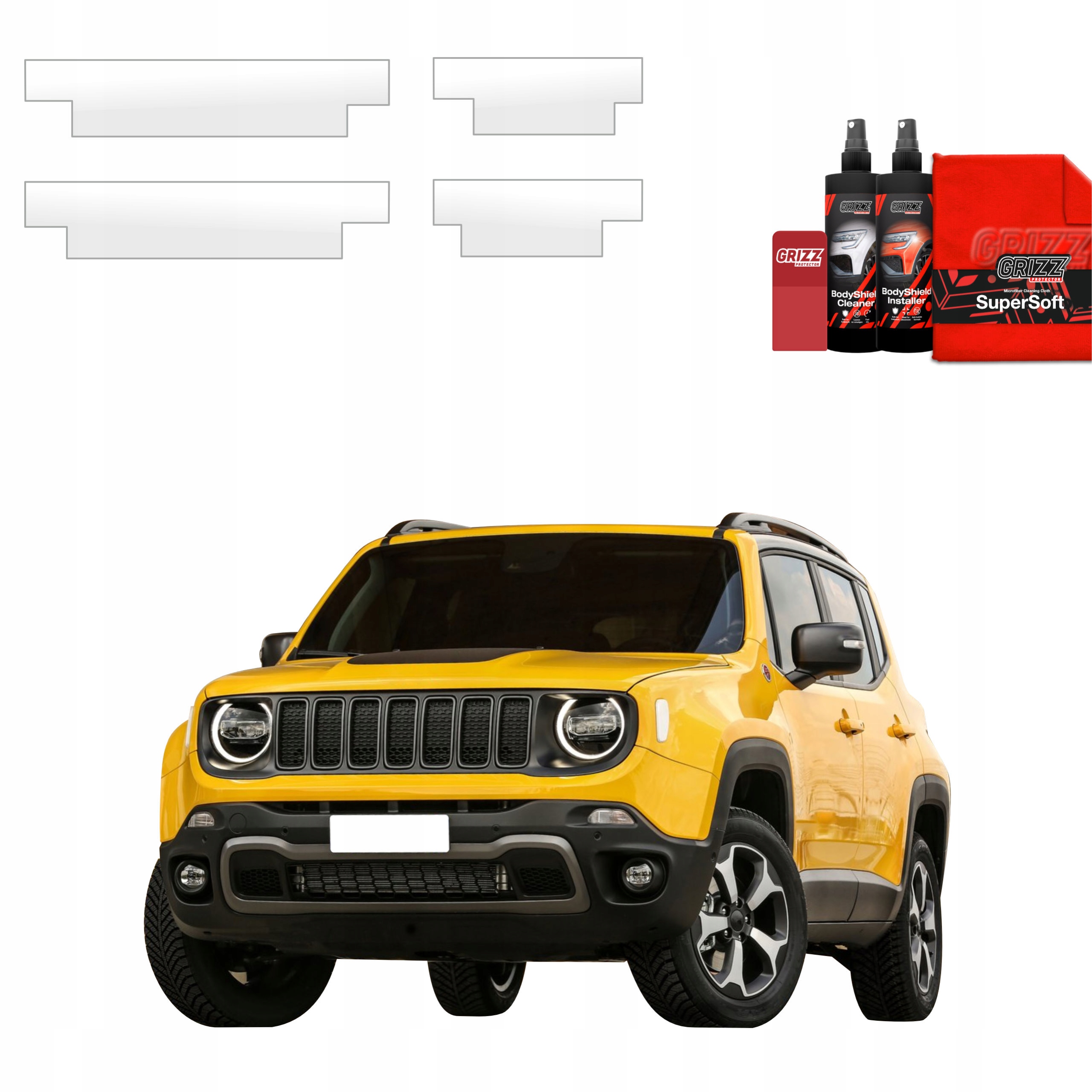 4v1 Fólie Ppf dýha na prahy pro Jeep Renegade (2022-2025) Grizz