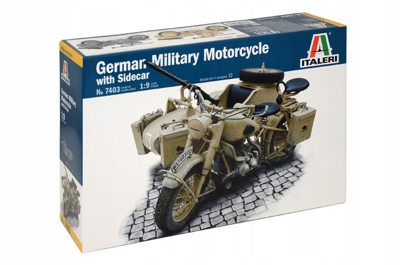 Italeri Německá vojenská motorka sajdkárou