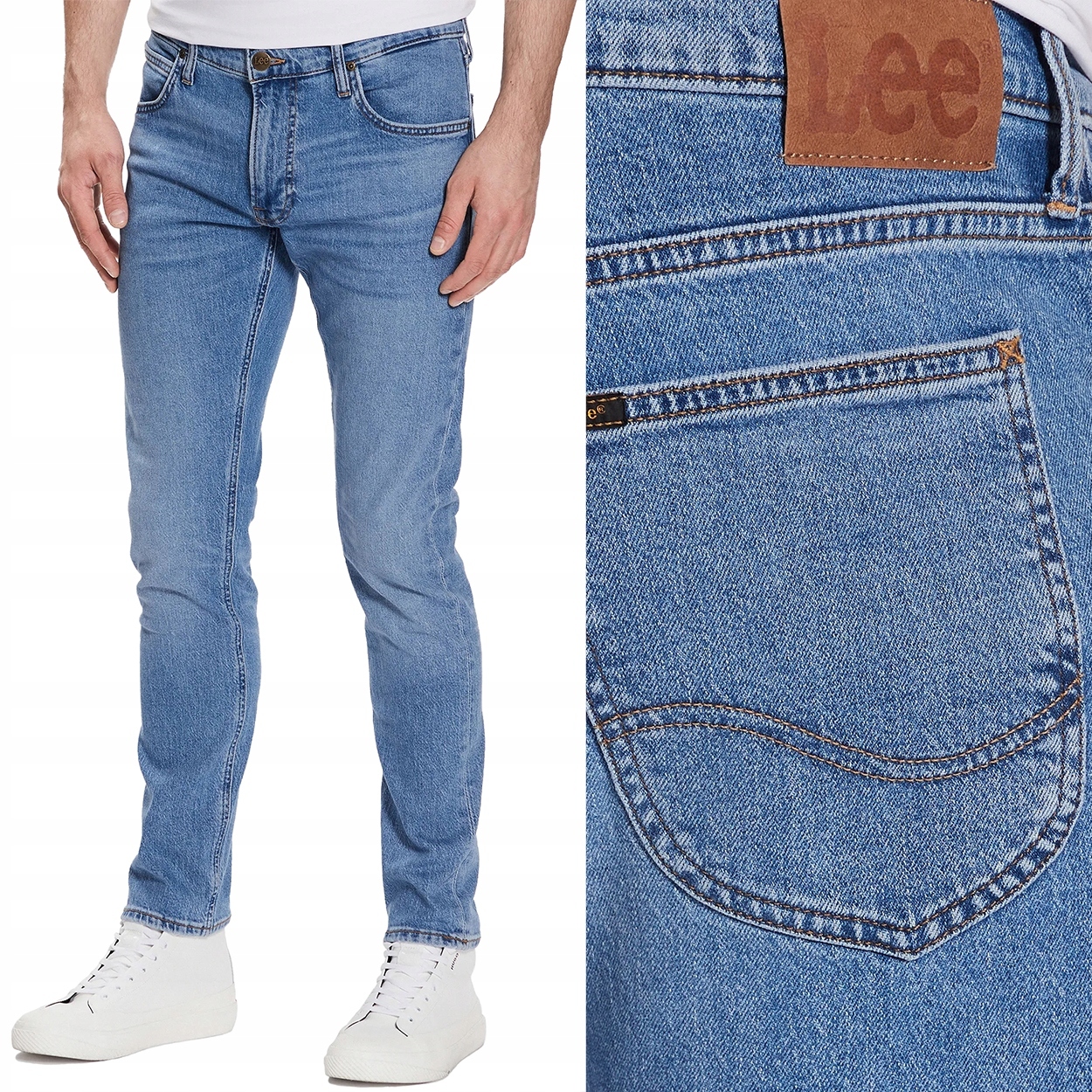 Lee Luke Working Man Worn Blue Džíny silně zúžené džínové kalhoty W33 L36