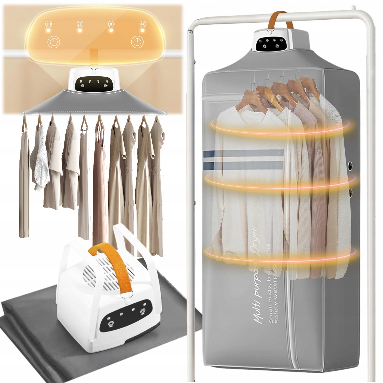 Levně Sušák Na Prádlo 600 W S Funkcí Časovače