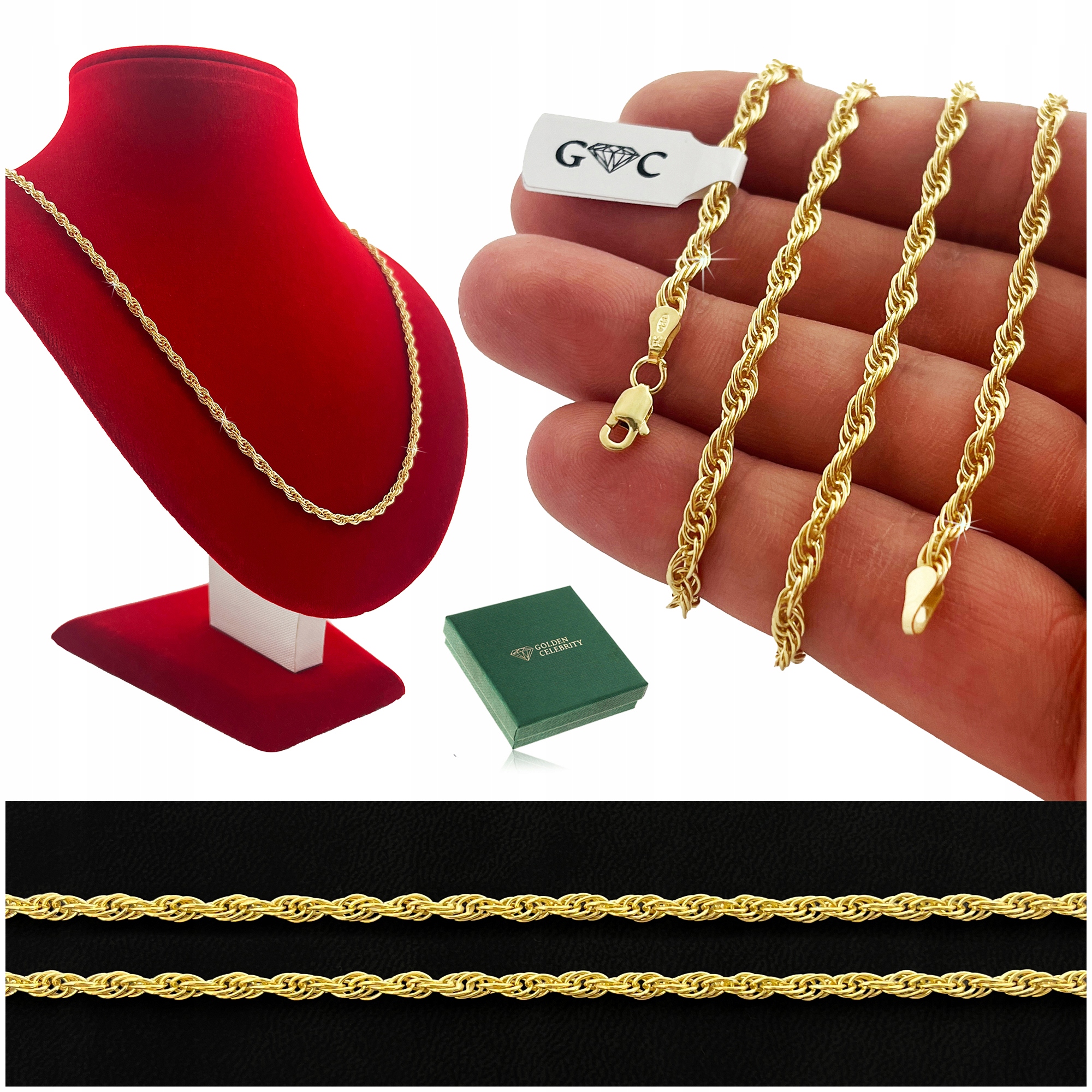 Zlatý Řetízek Silný Dámský Kordel Stříbro O Ryzosti 925 45 cm Gravírování Bonus