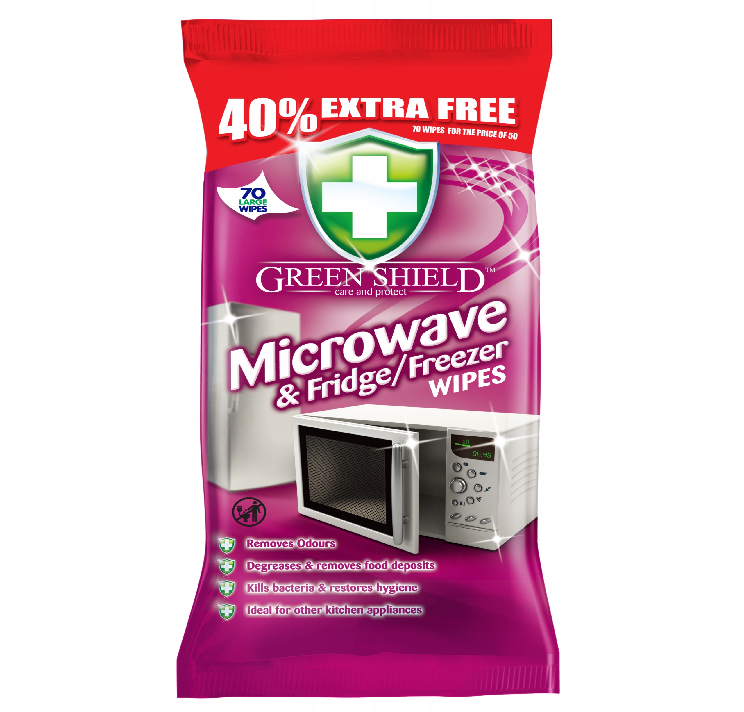 

Chusteczki nawilżane Green Shield Microwave