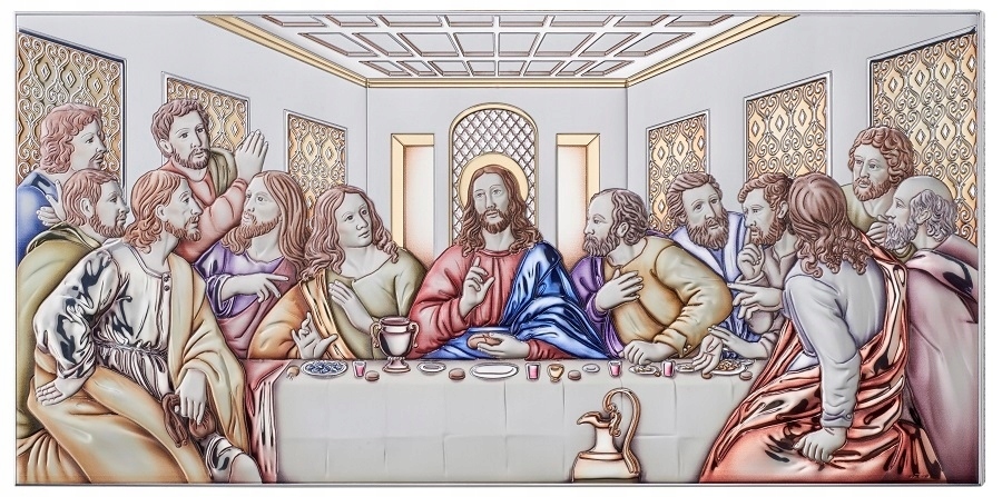 Veľký strieborný obraz Posledná večera Grawer Zadarmo 81353/7XLC