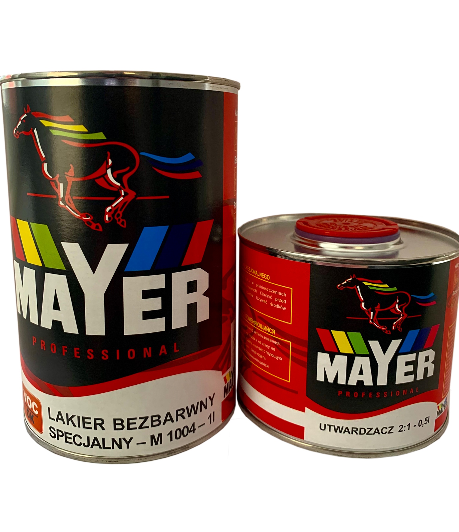Dwuskładnikowy Lakier Bezbarwny 2:1 M1004 Komplet z Utwardzaczem 1,5L MAYER