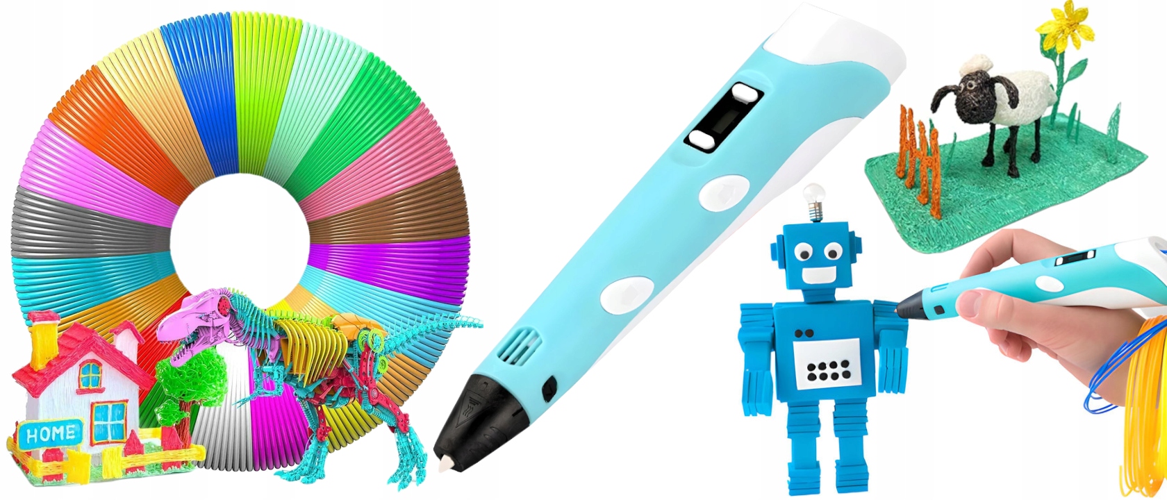 Długopis 3D DRUKARKA+WKŁADY FIOLETOWY Rodzaj długopis 3D