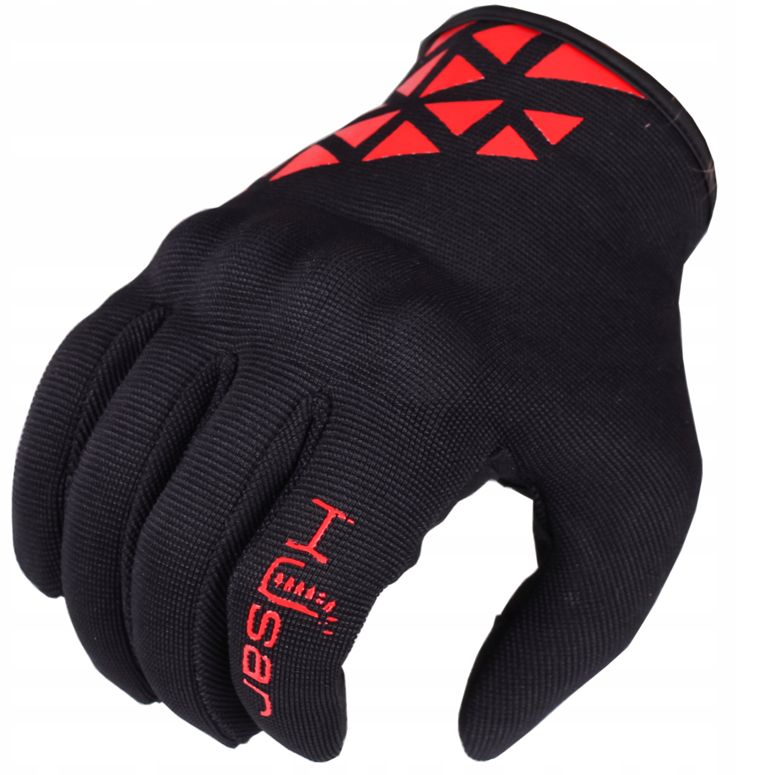 Husar Molten Red tekstylne rękawice motocyklowe czerwone męskie