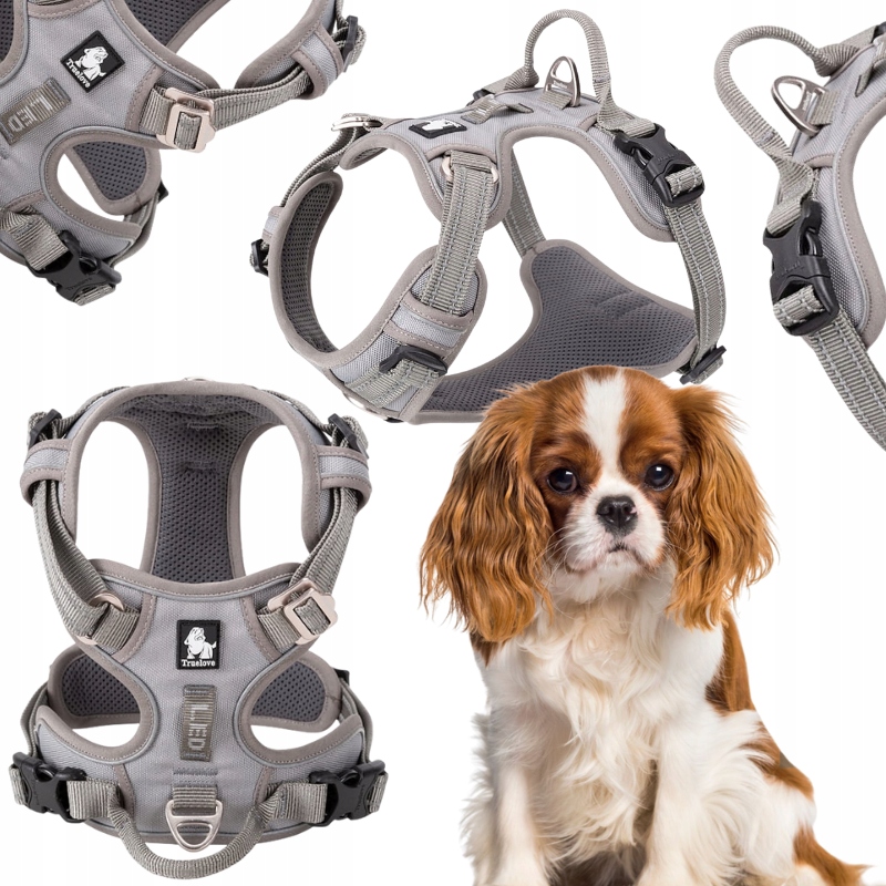 Levně Postroj Pro Psa Nastavitelný Truelove Front Line Premium Silný Šedý