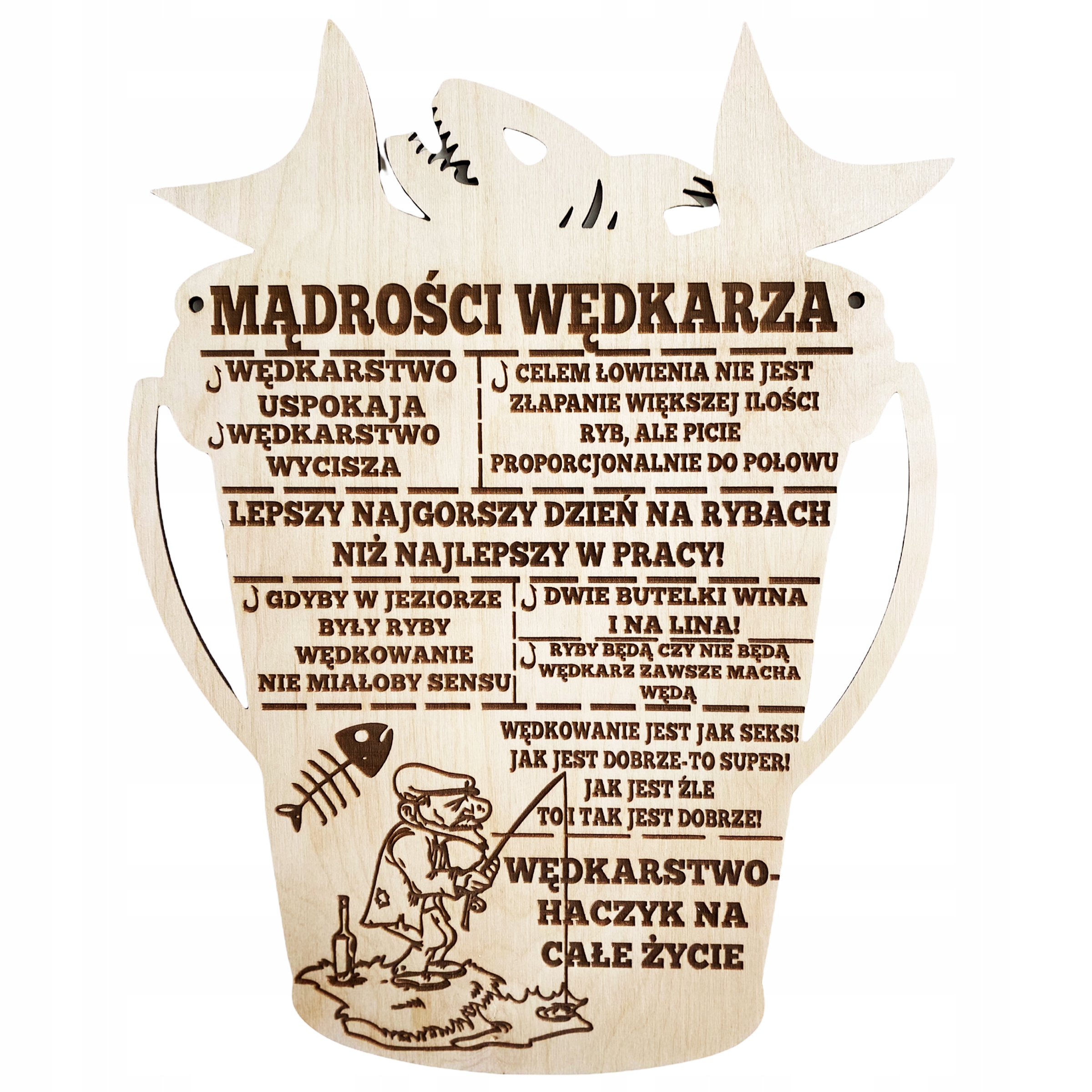 

Drewniana Tabliczka Dla Wędkarza Wędkarz