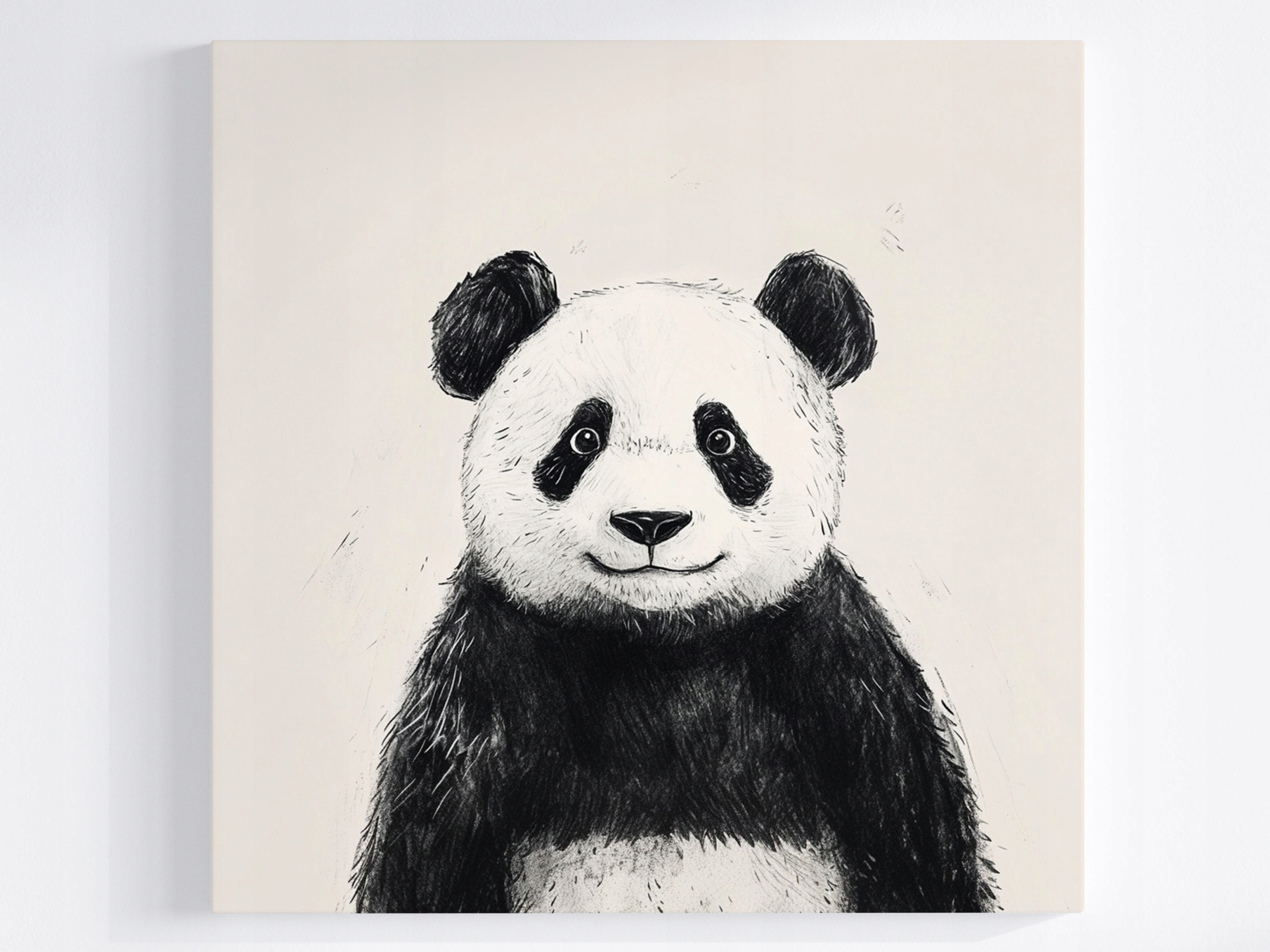 Obraz Na Plátně Canvas Grafika Medvídek Panda Medvídek Medvídek Portrét 80x80