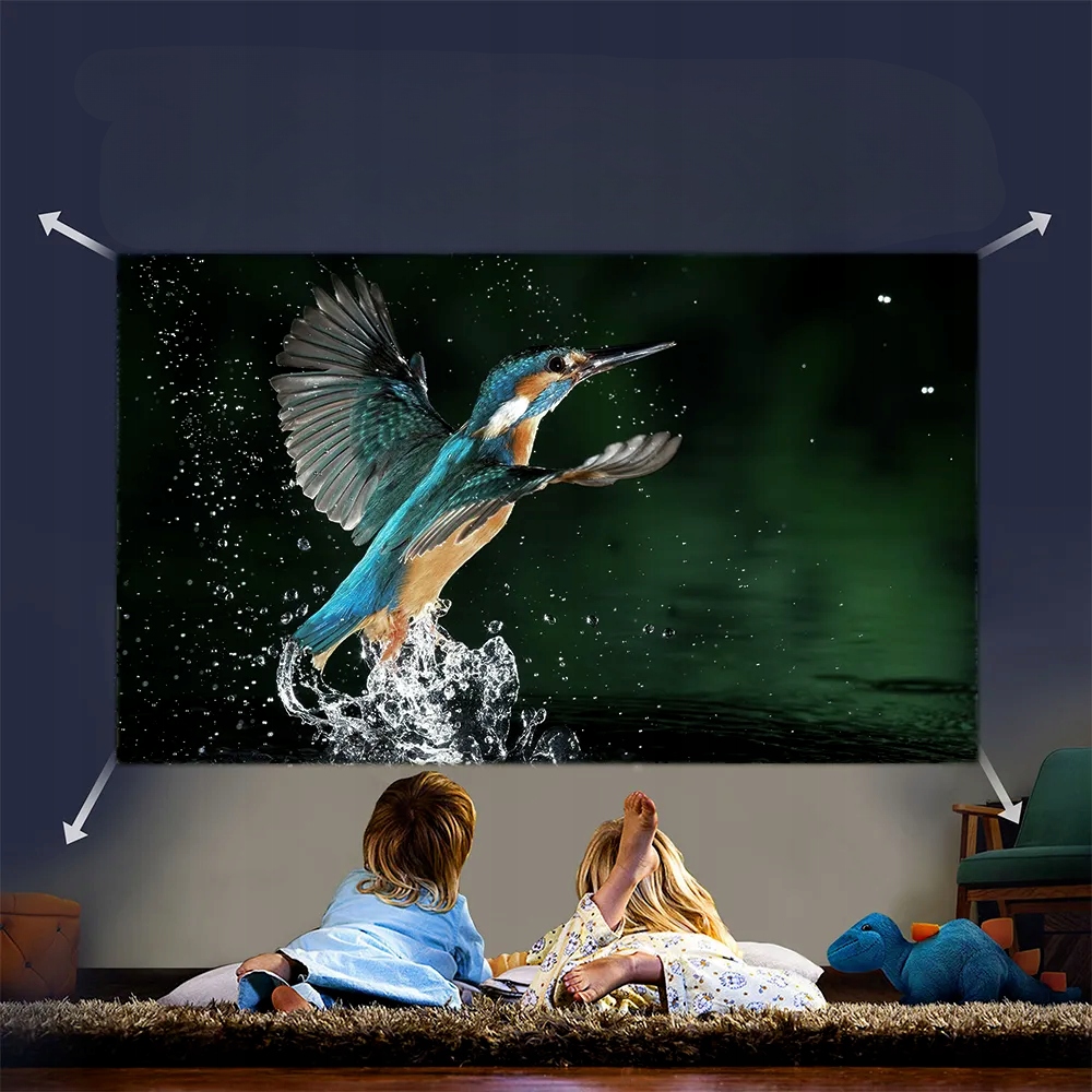 Projektor Rzutnik LED 12000lm Smart Android FullHD 4K Dolby biały Jasność lampy (ANSI) 12000 lm
