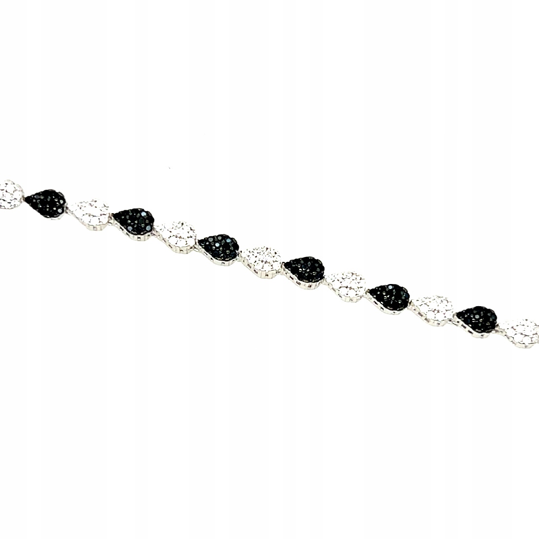 Segmentový náramek s drobnými zirkony