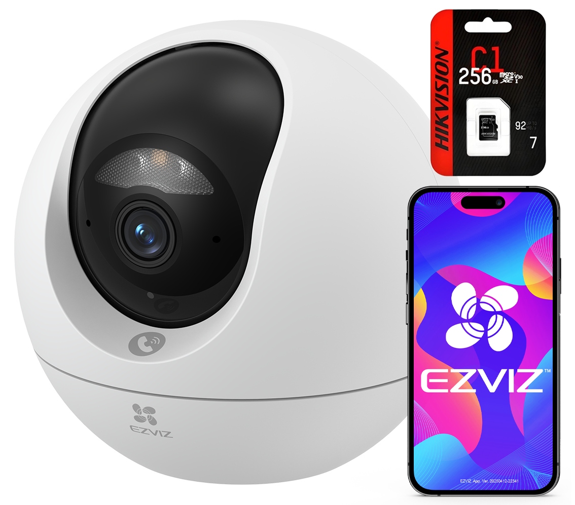 WiFi kamera Ezviz C6c 4K 8Mpx UltraHD otočná opatrovateľka Sd karta 256Gb