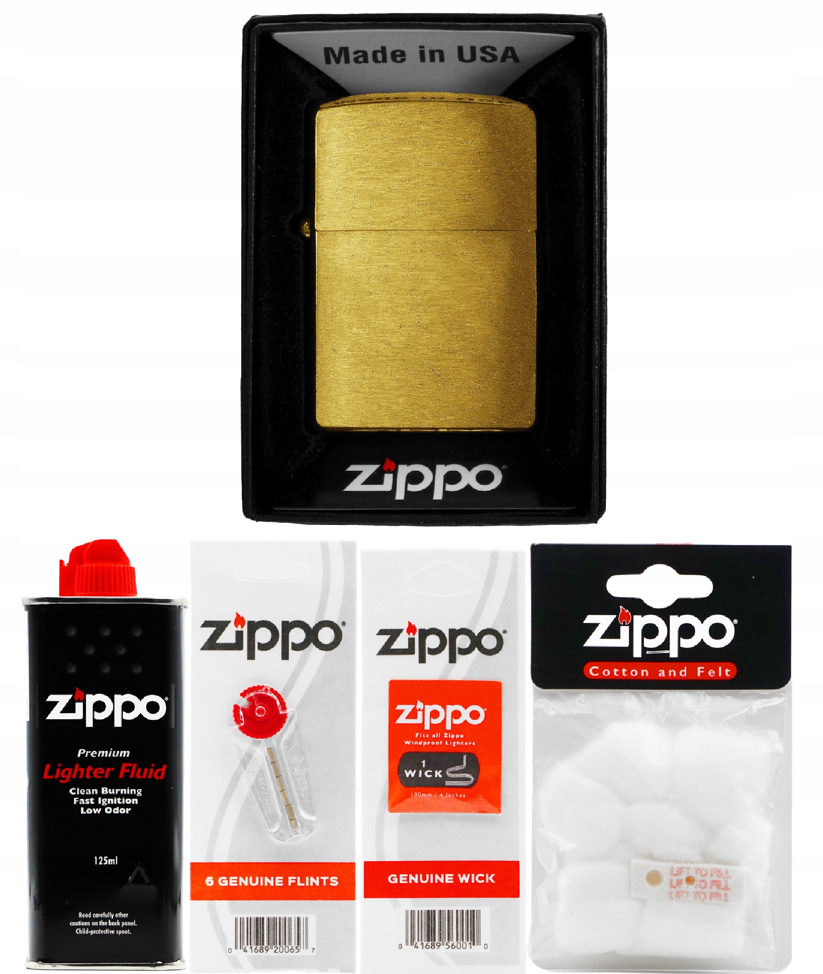 

Zapalniczka Zippo Brass Brushed+ben+kam+knot+watki