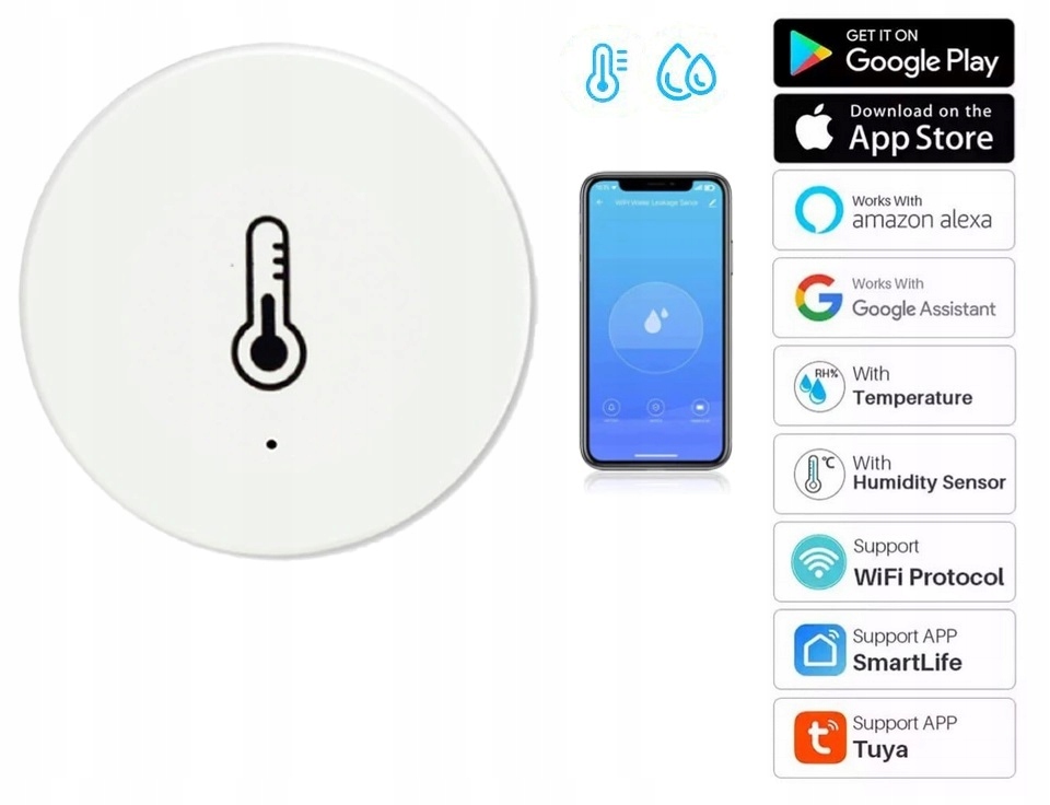 

Termometr Higrometr Wifi Tuya Smart Life Czujnik