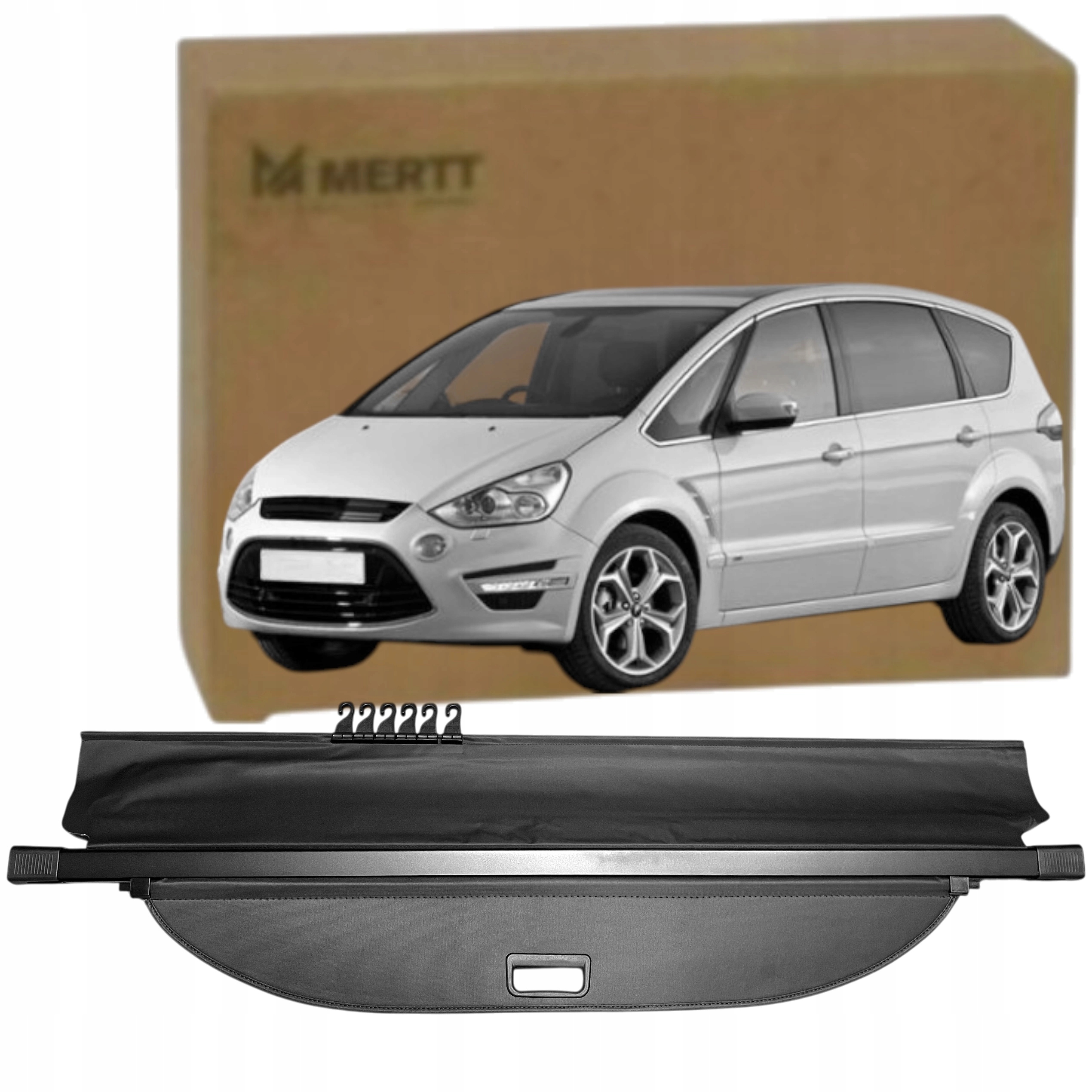 Ford S-max I 2006-2014 Roleta zavazadlového prostoru Zadní černá nová