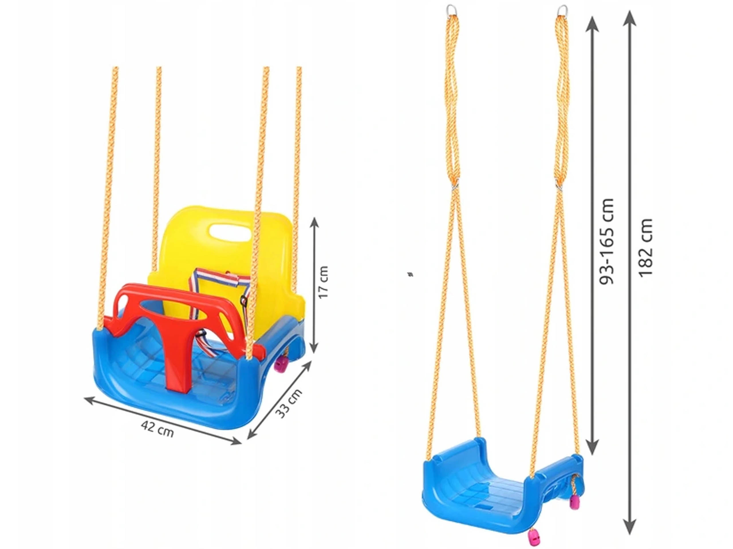 3W1 HUŚTAWKA OGRODOWA DLA DZIECI KUBEŁKOWA MOCNA Kod producenta 9918