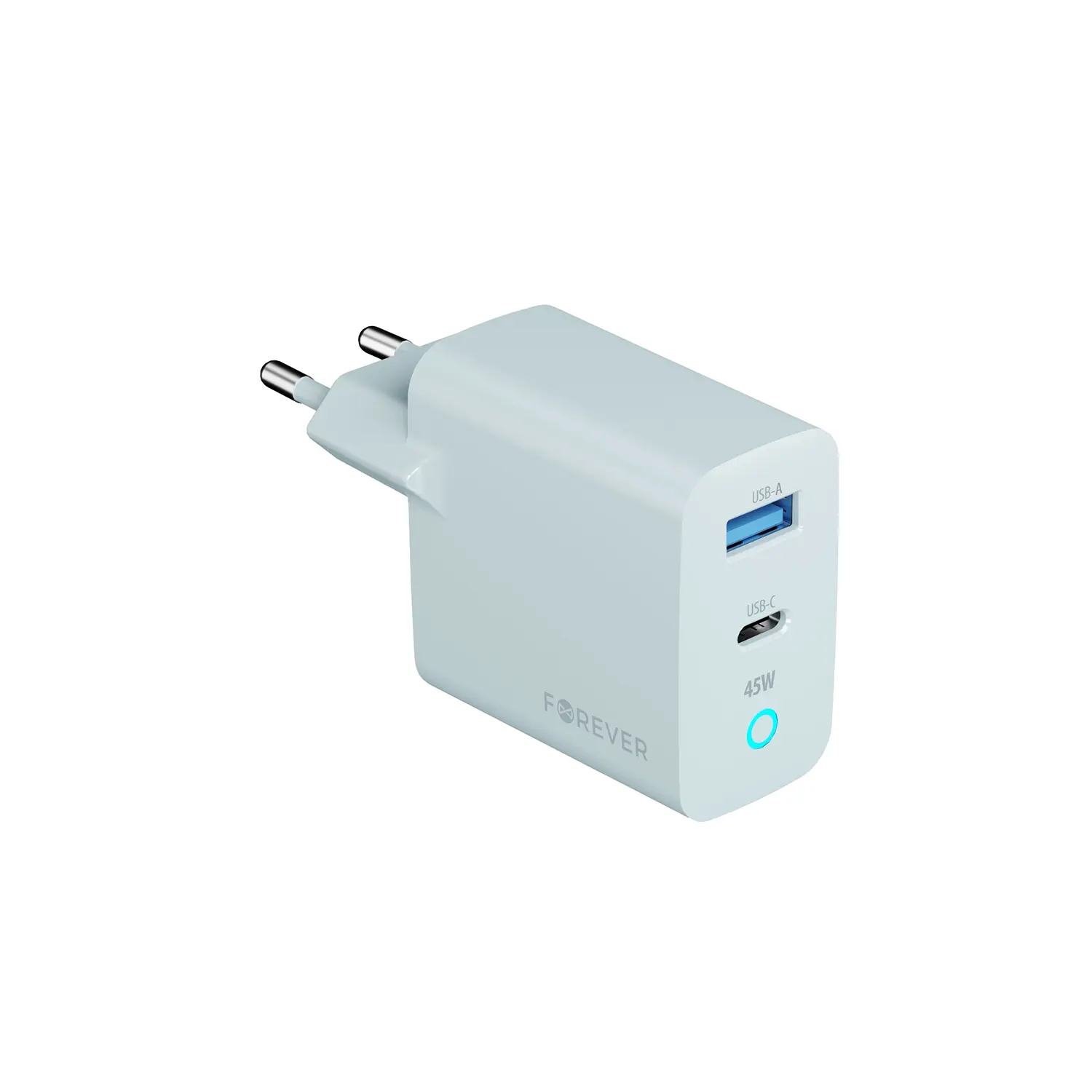 Forever ładowarka sieciowa GaN Pd Vibe- TC45AC 1x Usb- C 1x Usb 45W