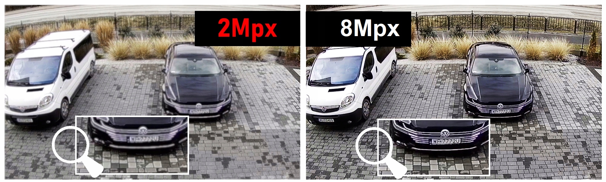 Monitoringu przemysłowy 8 kamer 8Mpx aplikacja P2P Wysokość produktu 25 cm