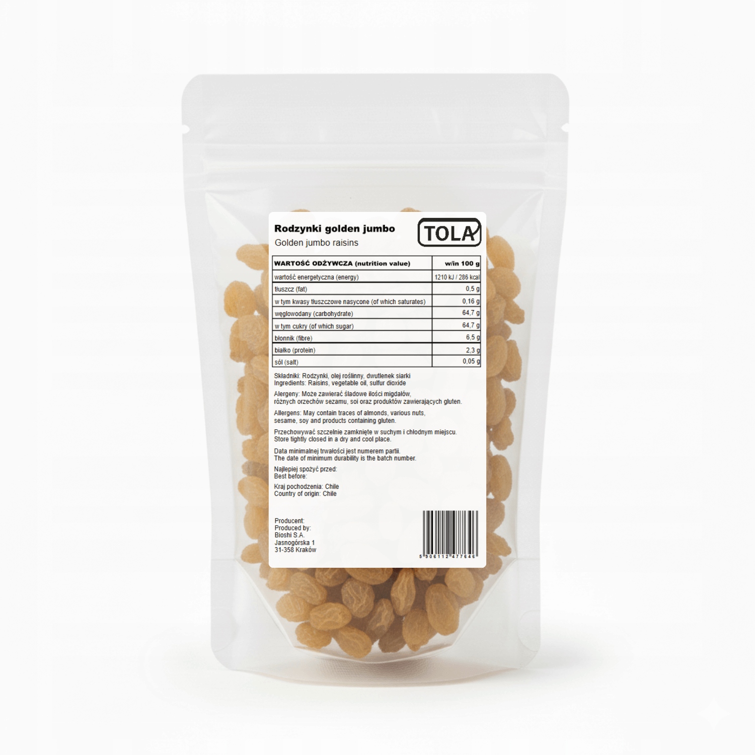 Zlaté jumbo Rozinky 2kg chutné, vysoce kvalitní Tola