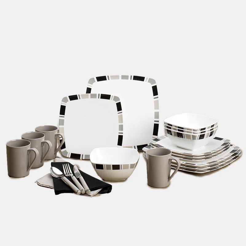 FLAMEFIELD CARRÉ zestaw naczyń z melaminy