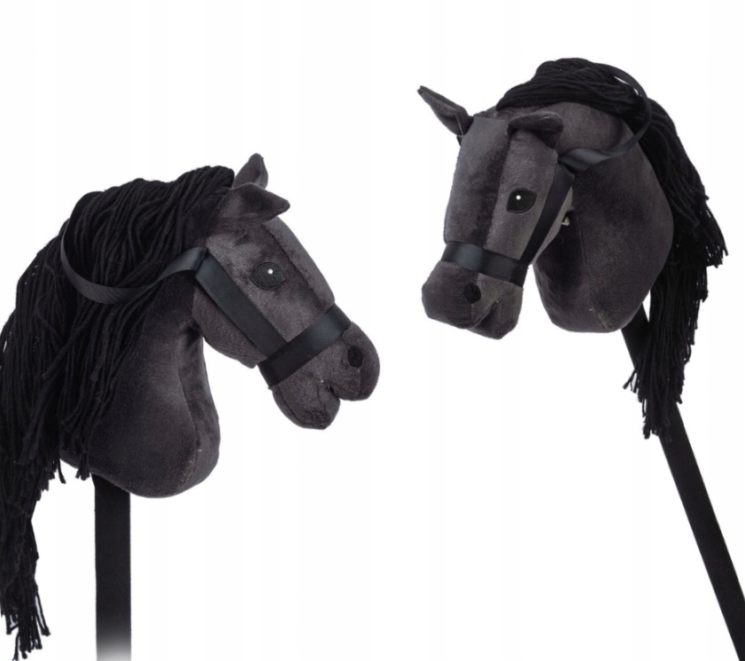 HOBBY HORSE GŁOWA KONIA NA KIJU PLUSZOWY KONIK CZARNY ODGŁOSY KONIA EAN (GTIN) 5906010666418