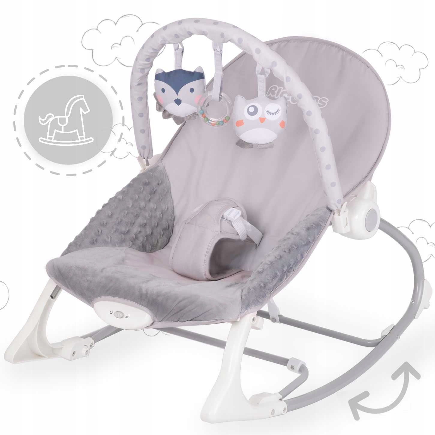 Leżaczek bujaczek z wibracjami Ricokids - wrzosowy Marka RicoKids