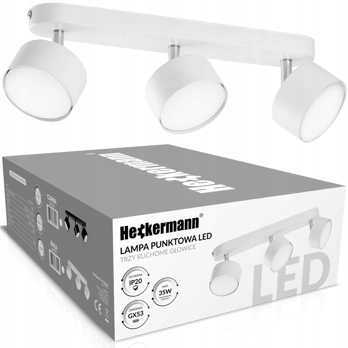 

Lampa Sufitowa Ścienna Led Spot Oprawa 3xGX53
