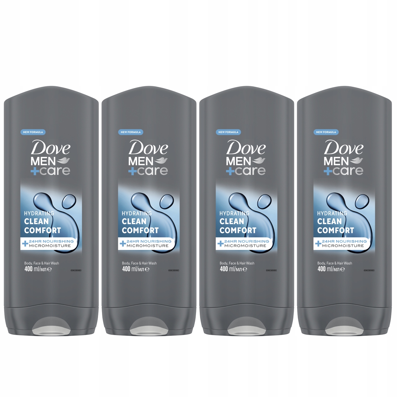 Dove Men+Care Clean Comfort żel pod prysznic 4x400ml