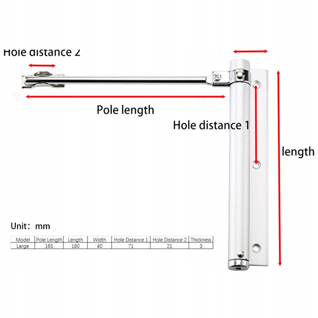 Samozamykacz - domykacz do drzwi, skrzydeł czarny EAN (GTIN) 5903347040232