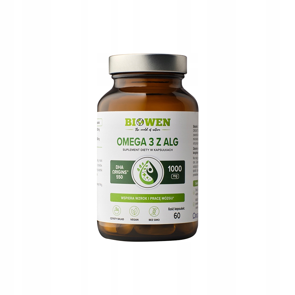 Kwas DHA z alg 550 mg Biowen 60 kapsułek