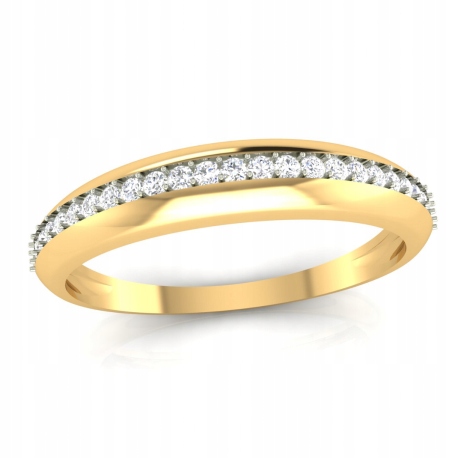 

Złoty Pierścionek Zdobiony Cyrkoniami Na Zaręczyny