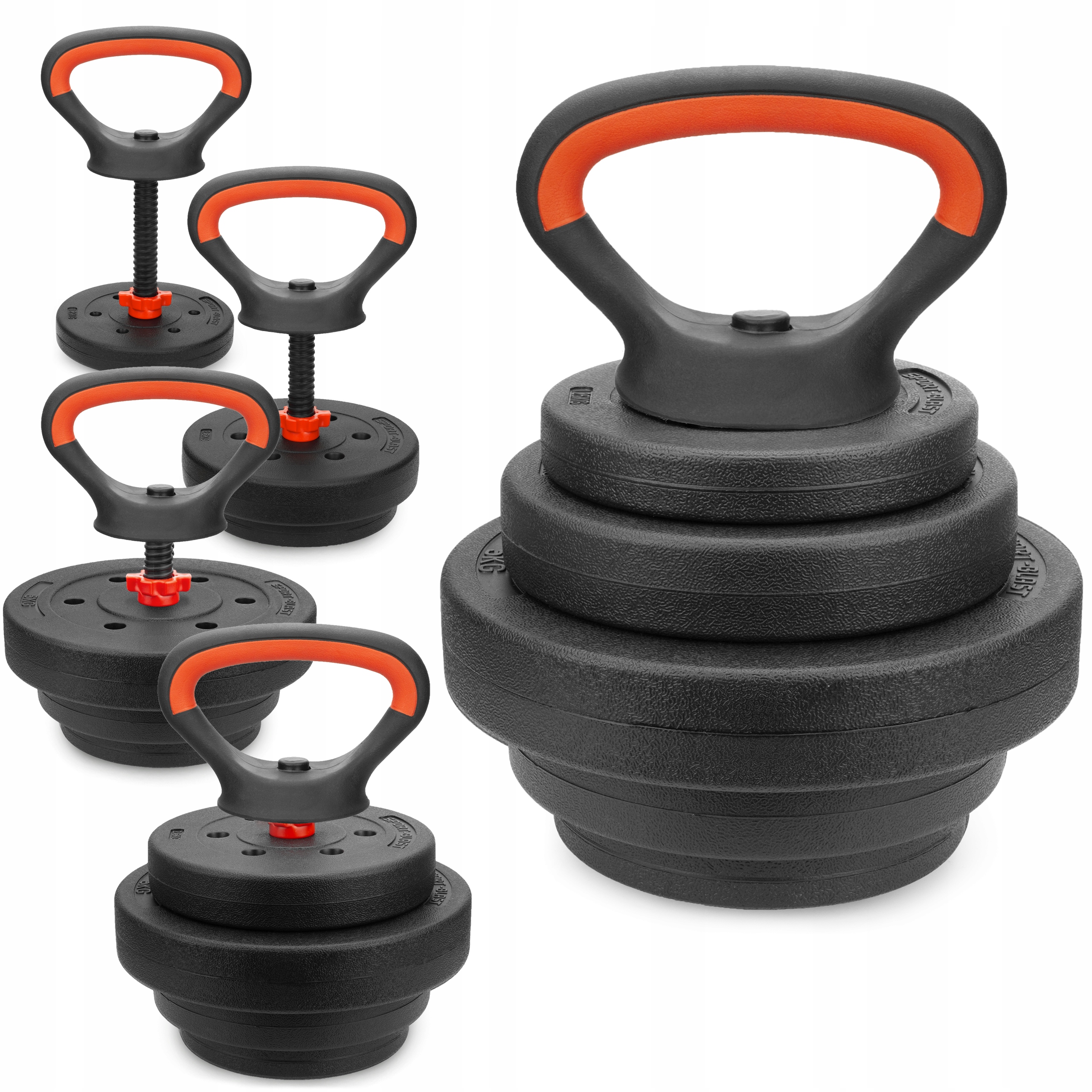 Kettlebell regulowany 13kg kettel kettla hantel odważnik fitness zestaw