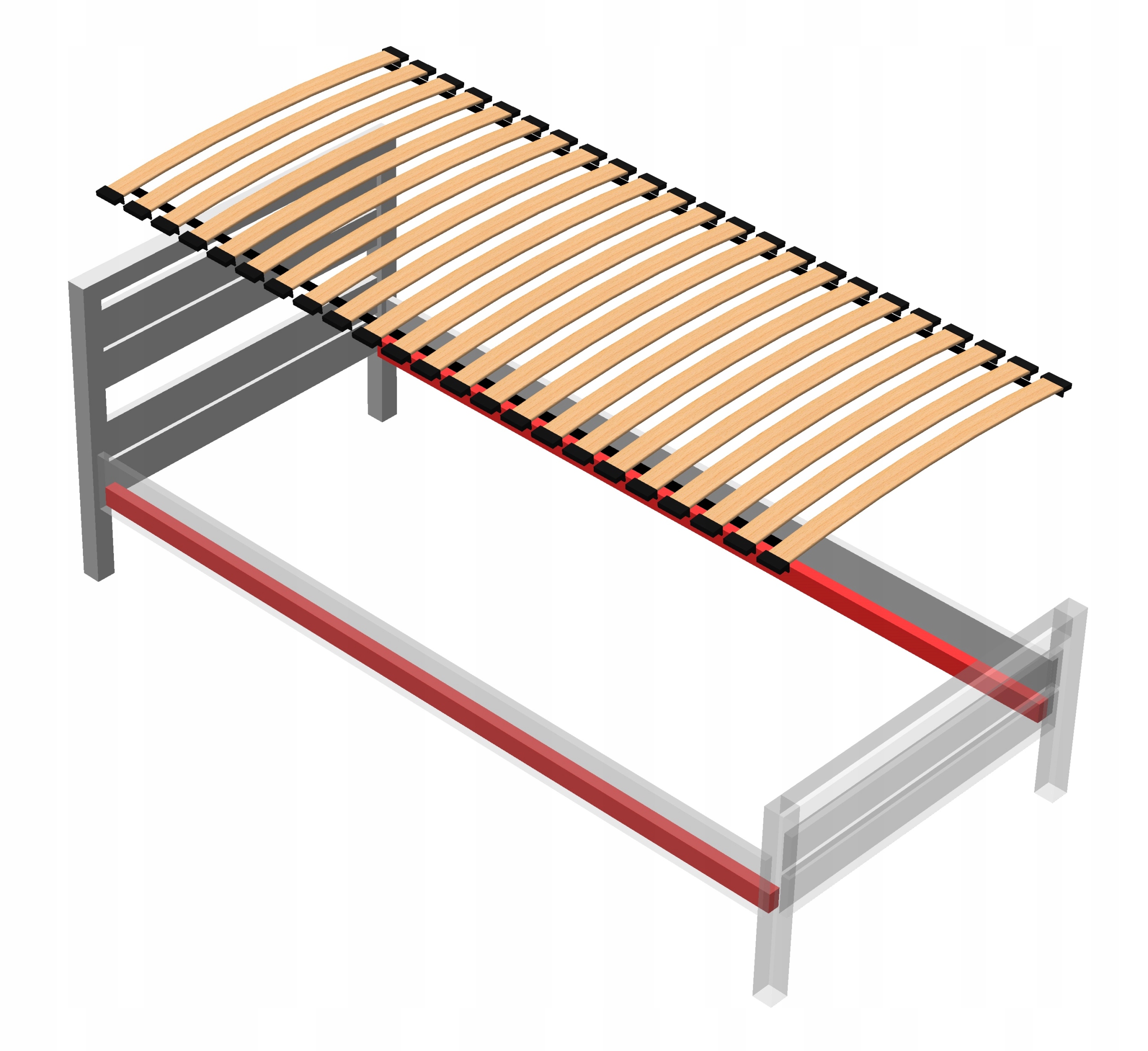 Stelaż łóżka z listew sprężynujących FLEX 160x80 Liczba listew 13