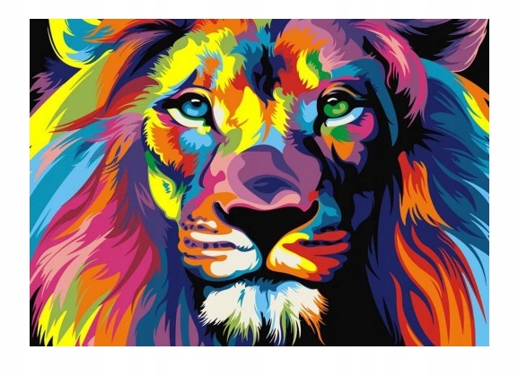Diamantová Výšivka Diy Barevná Krásná Lew 45 x 35 CM