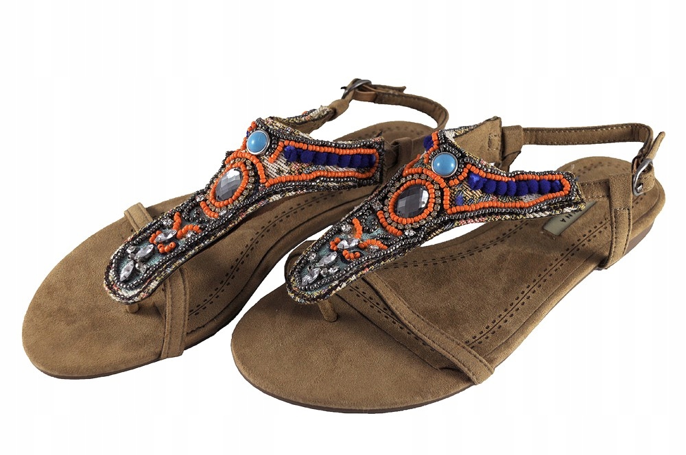 Sandały Japonki CORINA 8475 Brąz R-38 WYPRZEDAŻ ! Model 8475