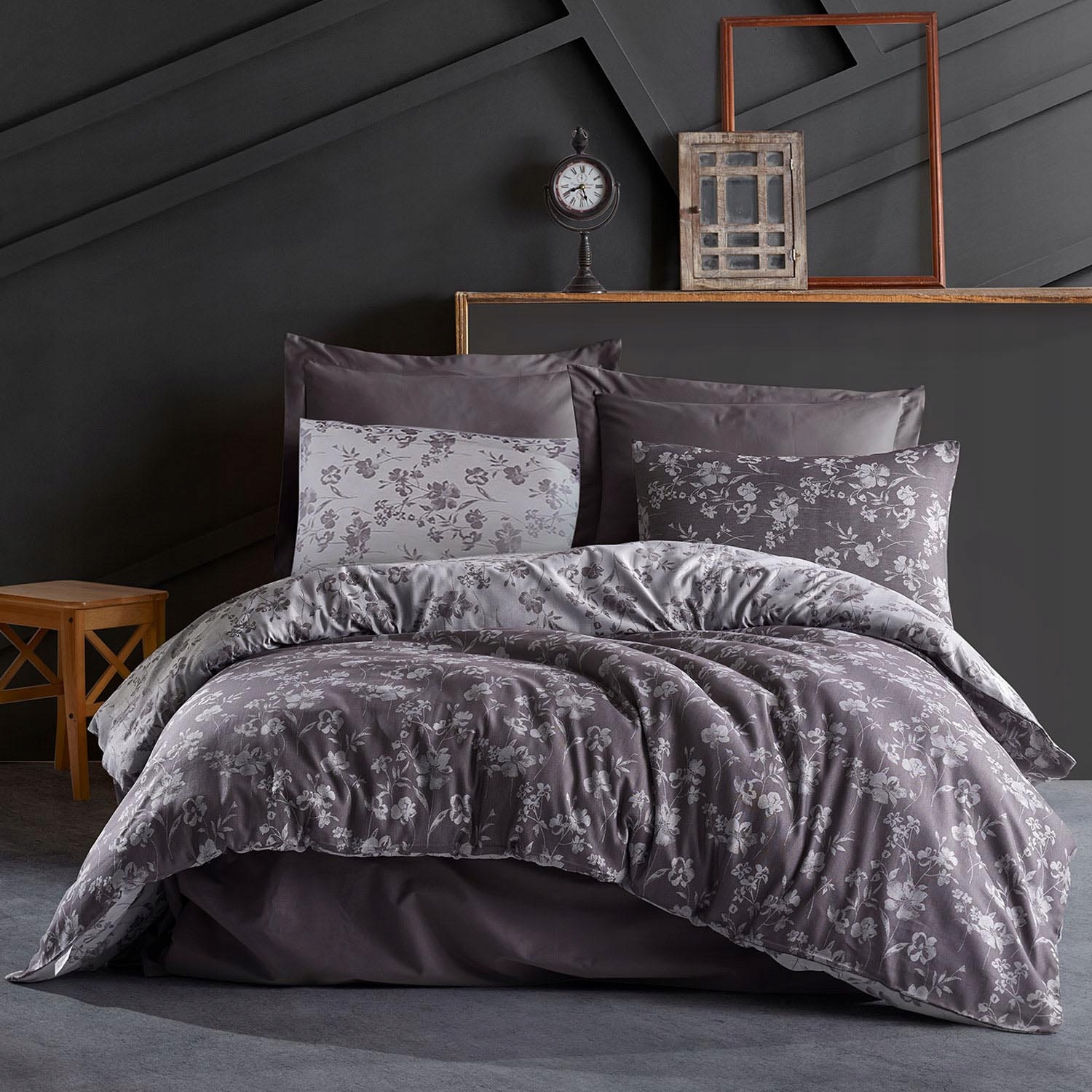 Posteľná Bielizeň Spring ANTHRACITE/220x200 Cottonlove Jacquard