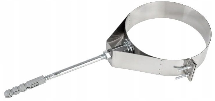 Uchwyt Do Rury Obejma Ścienna Kwasoodporna Z Kołkiem Fi 250 mm Wzmocniona