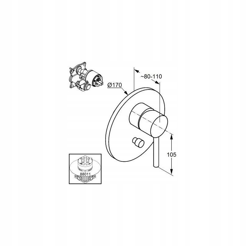 KLUDI BOZZ Bateria wannowo-prysznicowa podtynkowa EAN (GTIN) 4021344067500
