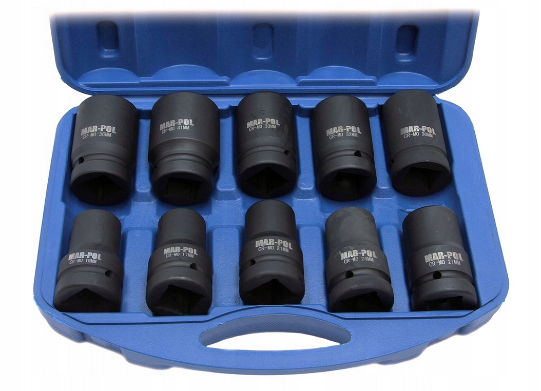 ZESTAW NASADEK UDAROWYCH 1'' 17-41MM 10 ELEM. EAN (GTIN) 5901969102031